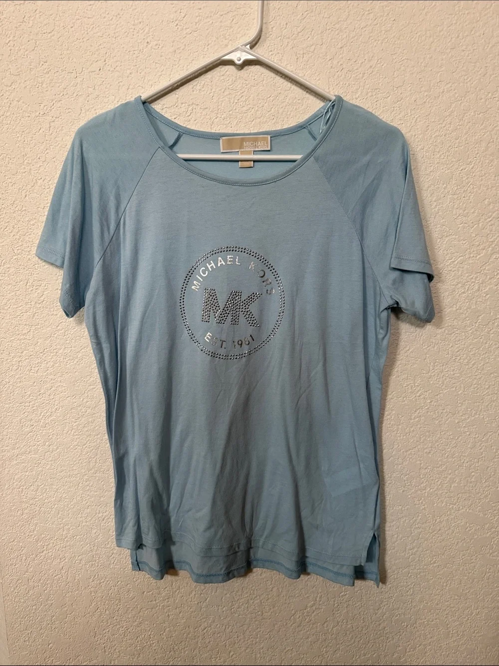 Michael Kors Sky Blue Short Sleeve Logo Tee